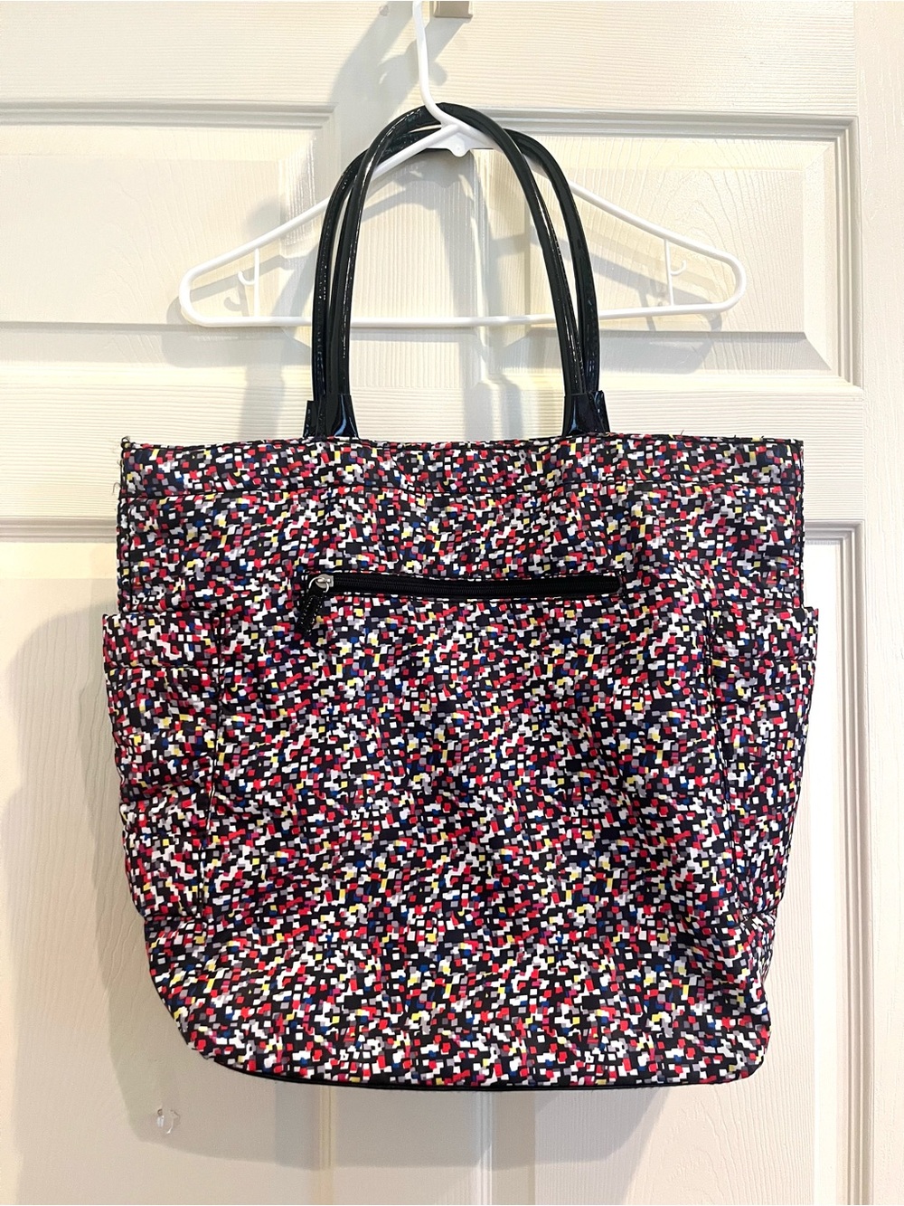 DSW Multicolor Pixel Print Tote Bag